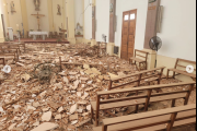 Se derrumbó el cielorraso de la iglesia de Vedia