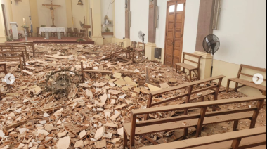 Se derrumbó el cielorraso de la iglesia de Vedia